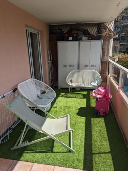 Appartement Vue Mer Sur Les Hauteurs De Nice Buitenkant foto